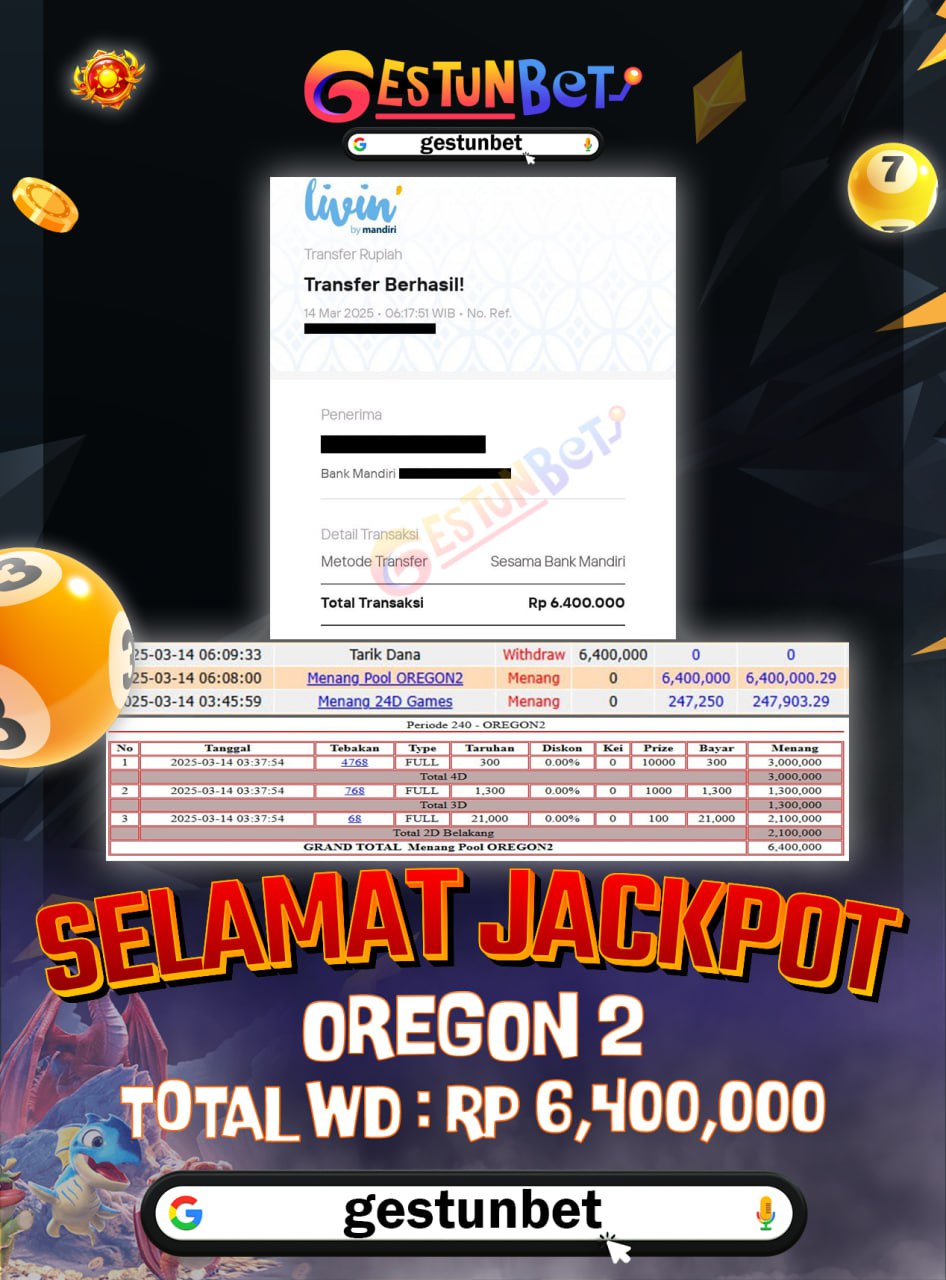 BUKTI JP GESTUNBET 14 MARET 2025