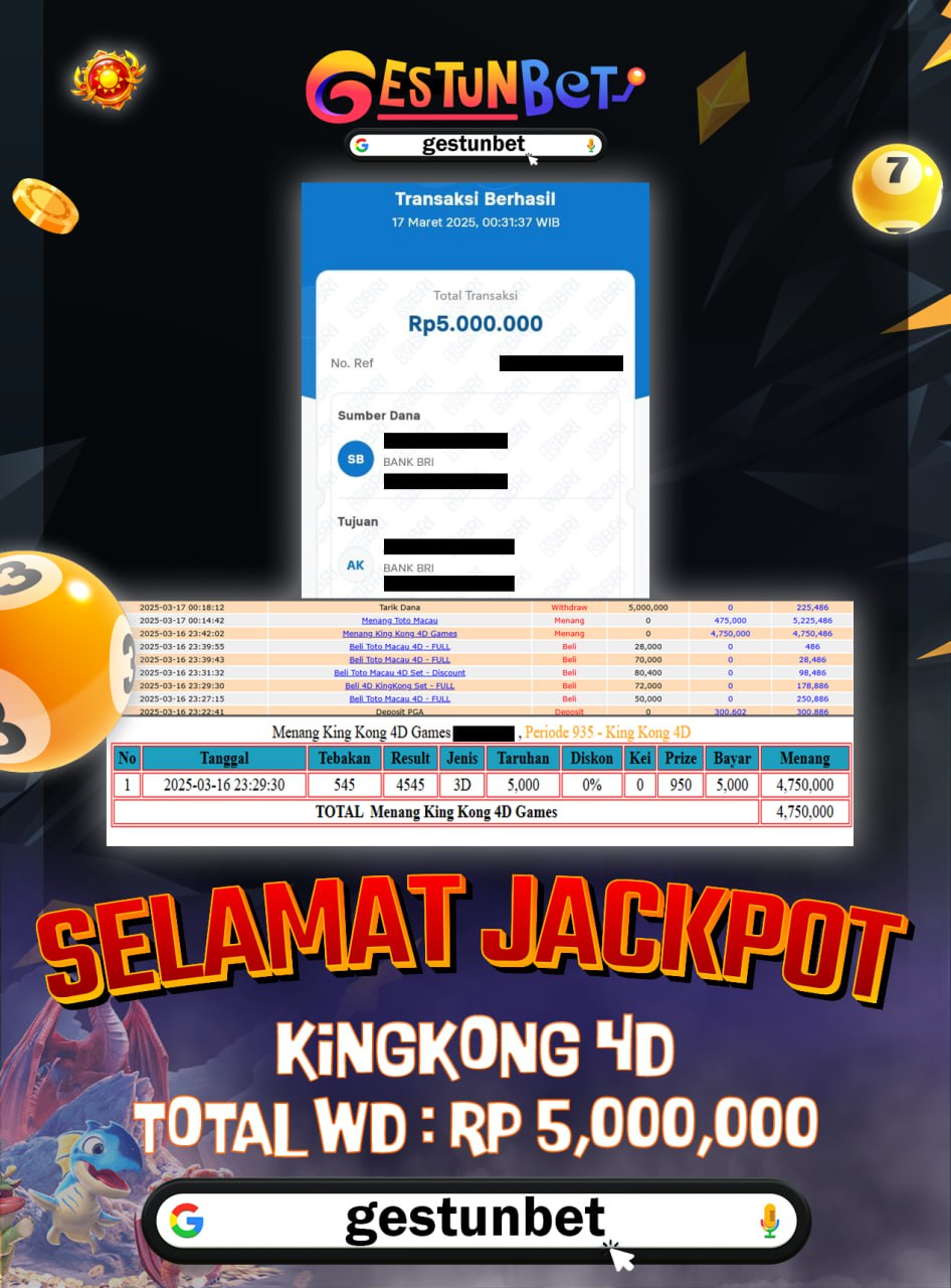 BUKTI JP GESTUNBET 17 MARET 2025