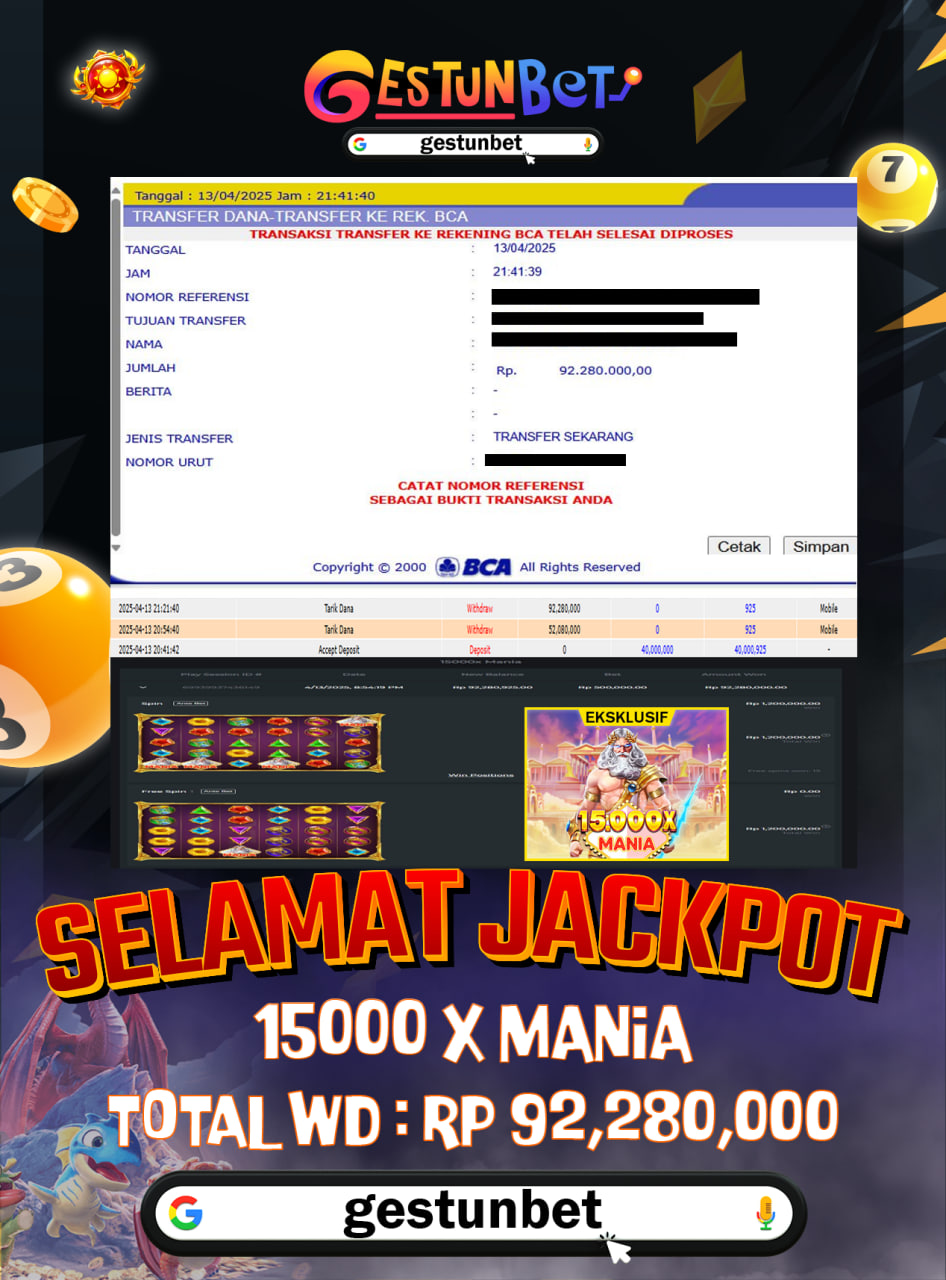 BUKTI JP GESTUNBET 13 APRIL 2025