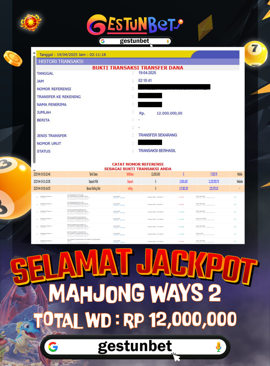 BUKTI JP GESTUNBET 19 APRIL 2025