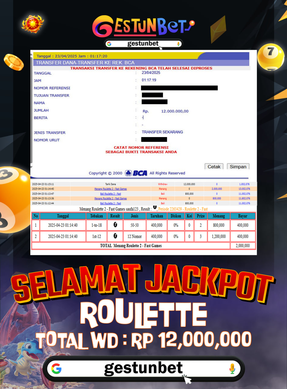 BUKTI JP GESTUNBET 23 APRIL 2025