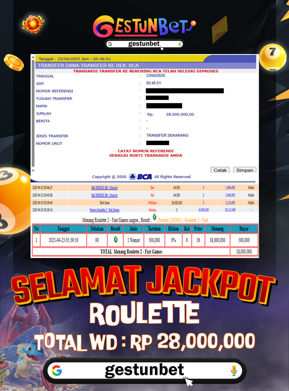 BUKTI JP GESTUNBET 23 APRIL 2025