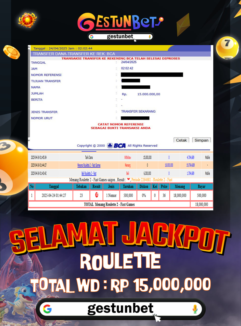 BUKTI JP GESTUNBET 24  APRIL 2025