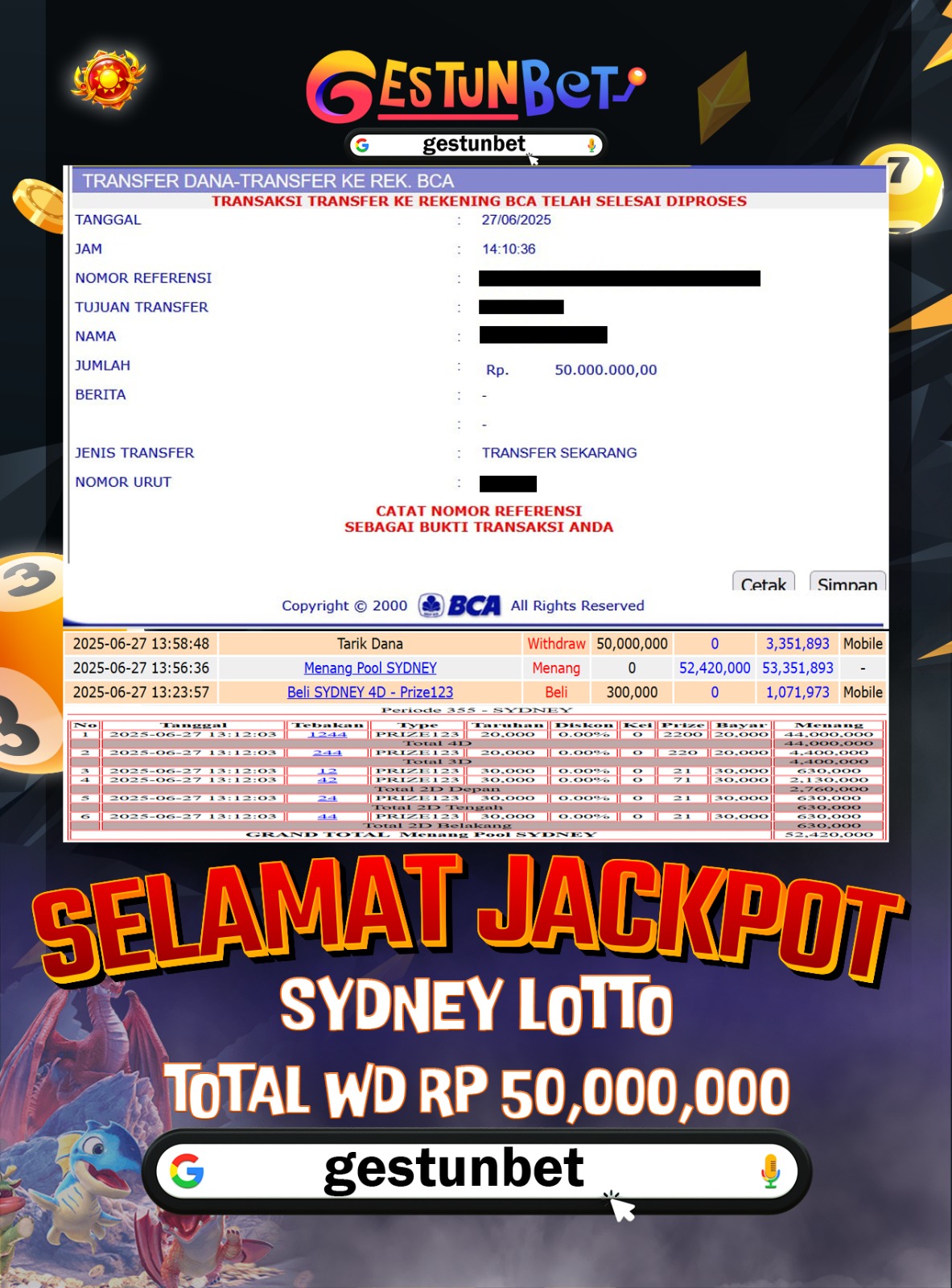 BUKTI JP GESTUNBET 27 JUNI 2025