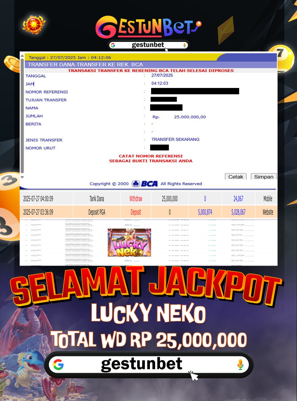 BUKTI JP GESTUNBET 27 JULI 2025