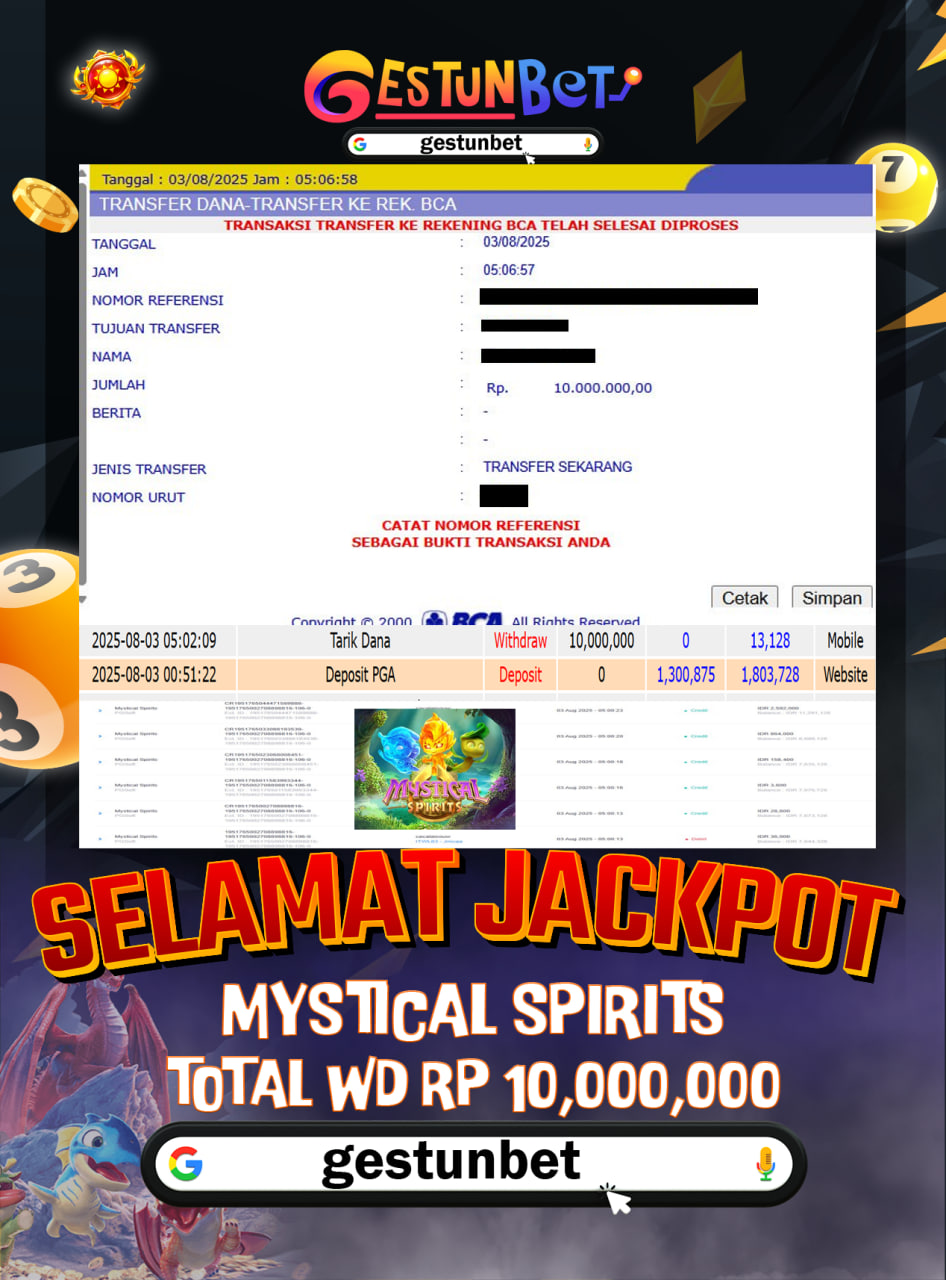 BUKTI JP GESTUNBET 03 AGUSTUS 2025