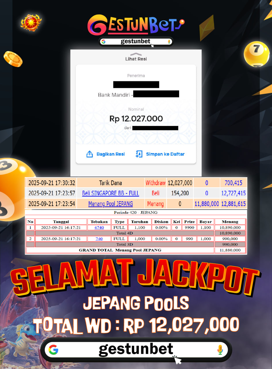 BUKTI JP GESTUNBET 21 SEPTEMBER 2025