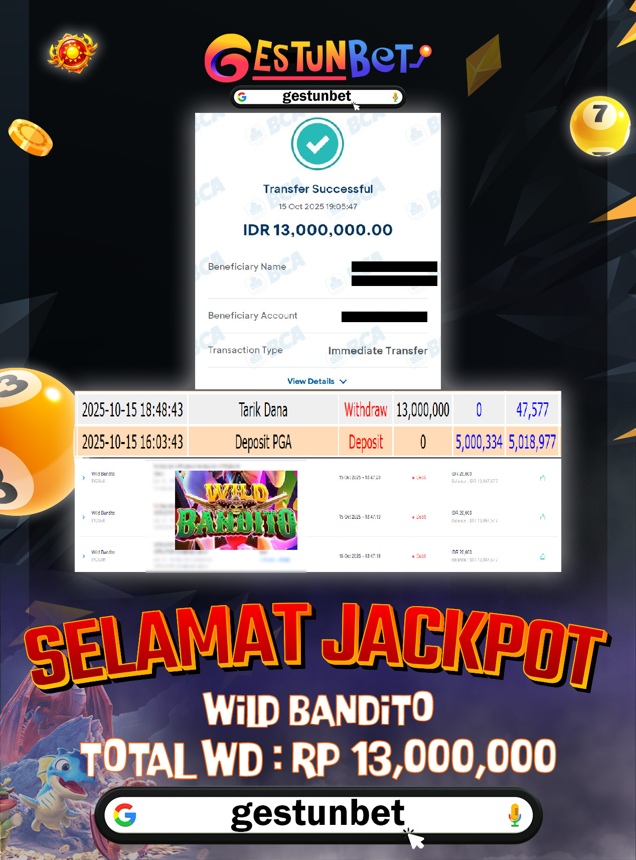BUKTI JP GESTUNBET 15 OKTOBER 2025