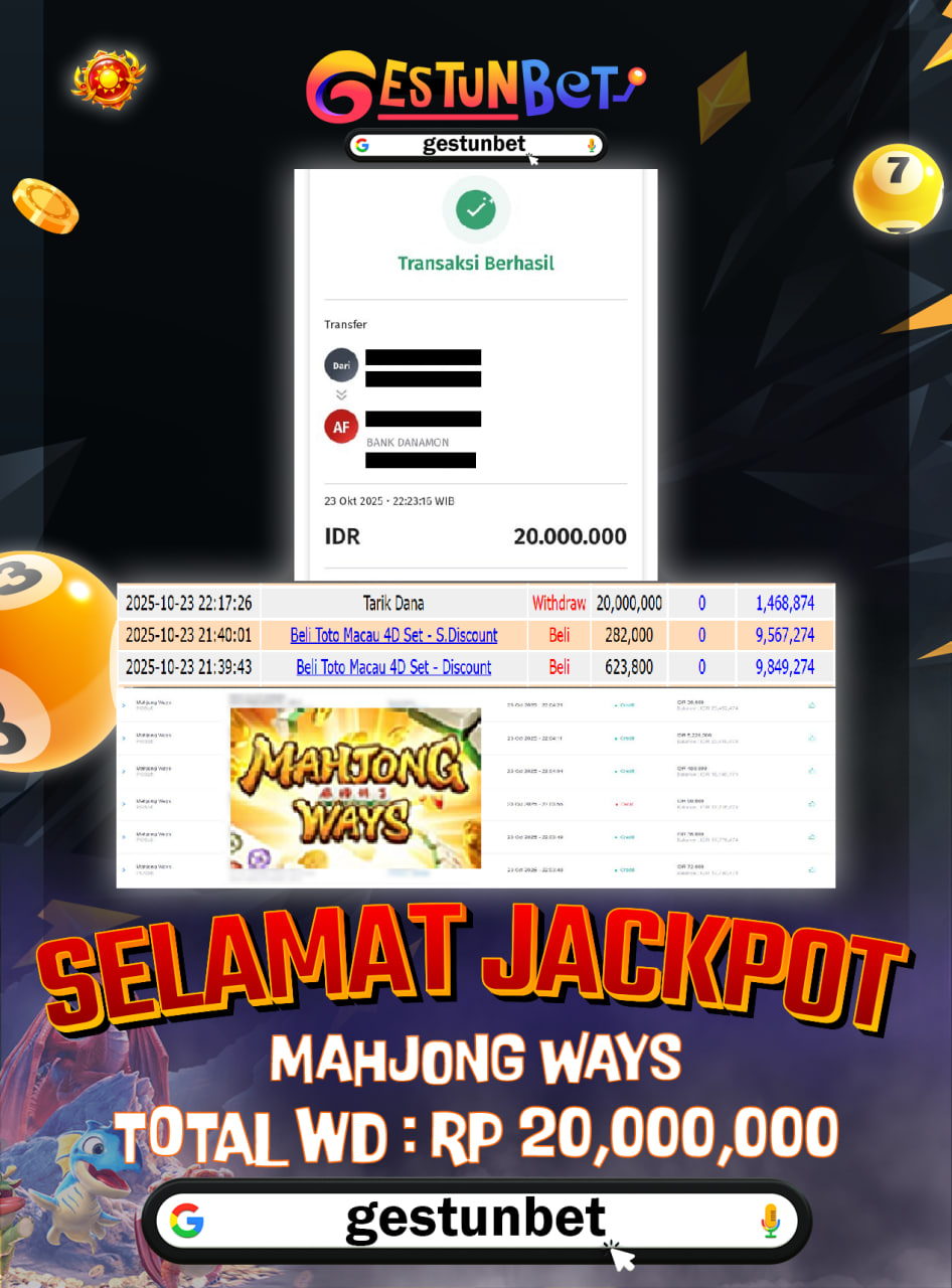 BUKTI JP GESTUNBET 23 OKTOBER 2025