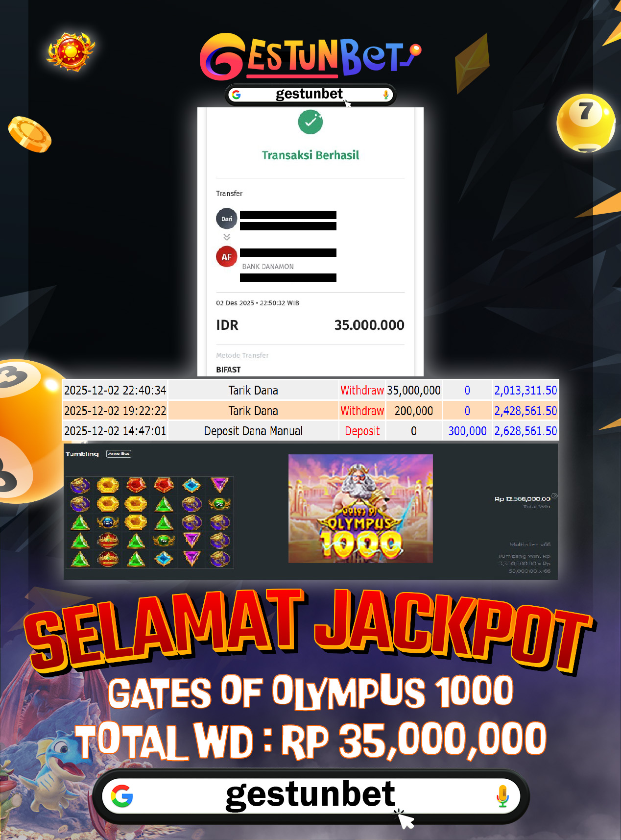 BUKTI JP GESTUNBET 02 DESEMBER 2025