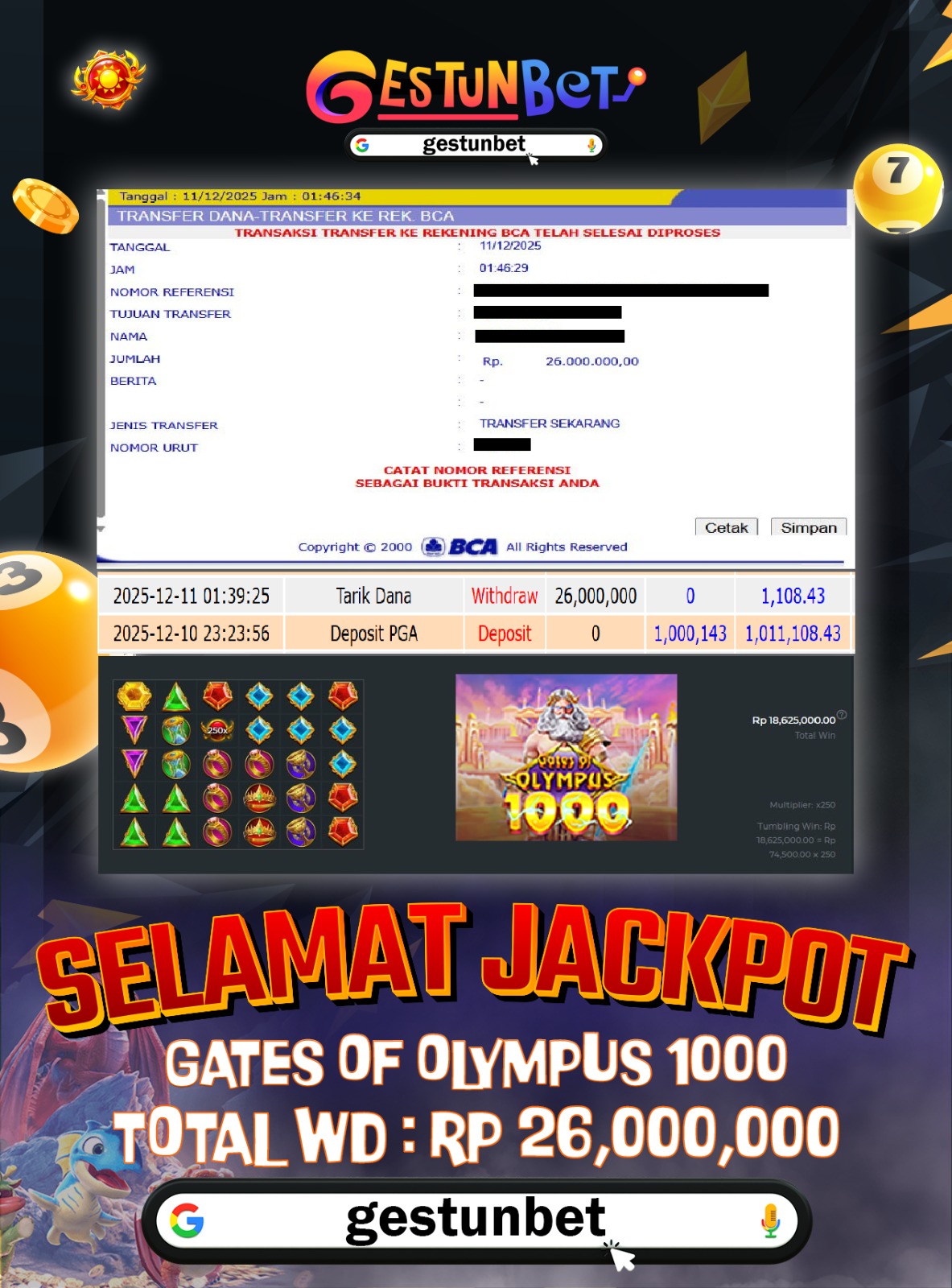 BUKTI JP GESTUNBET 11 DESEMBER 2025