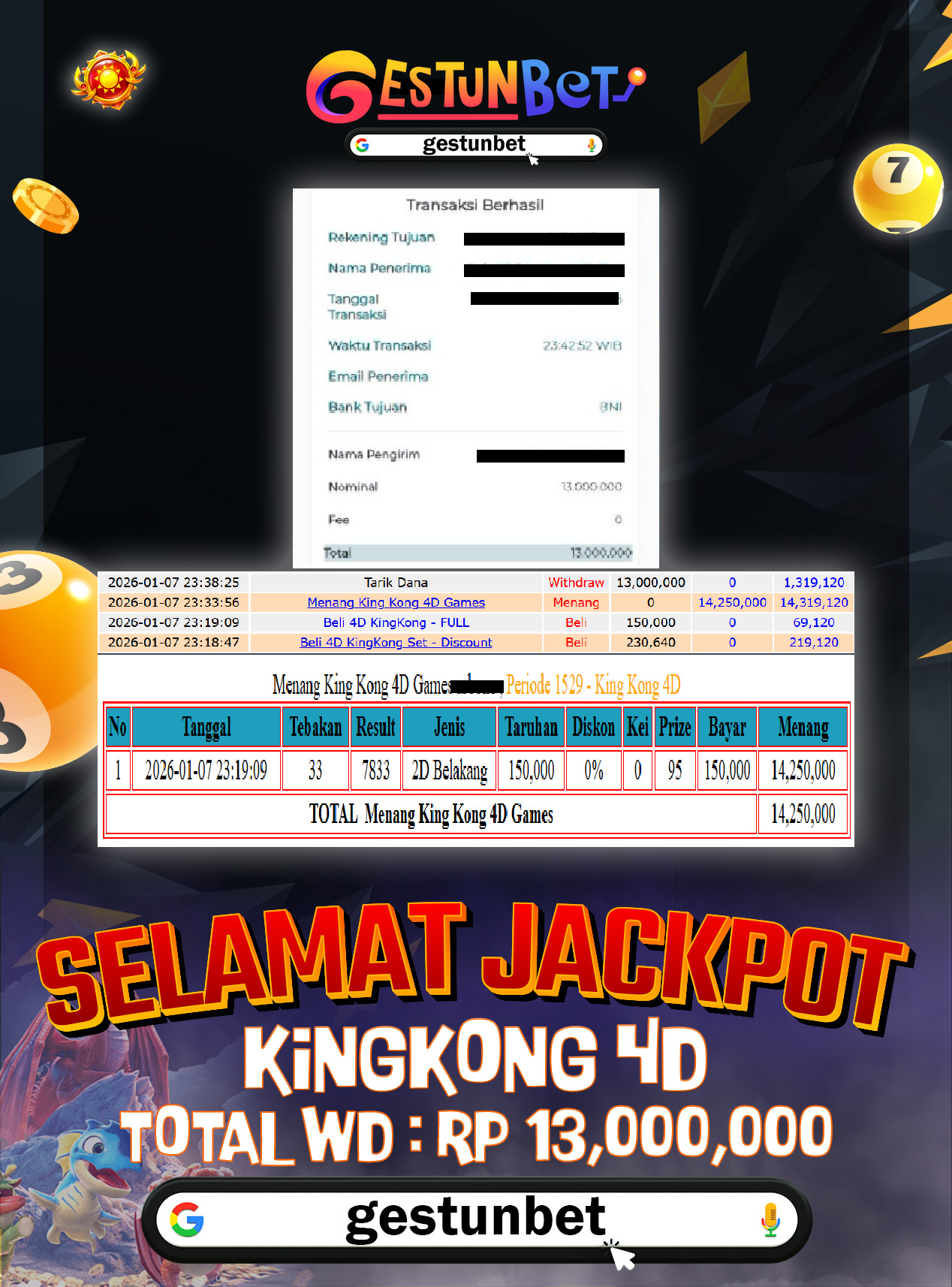 BUKTI JP GESTUNBET 07 JANUARI 2026