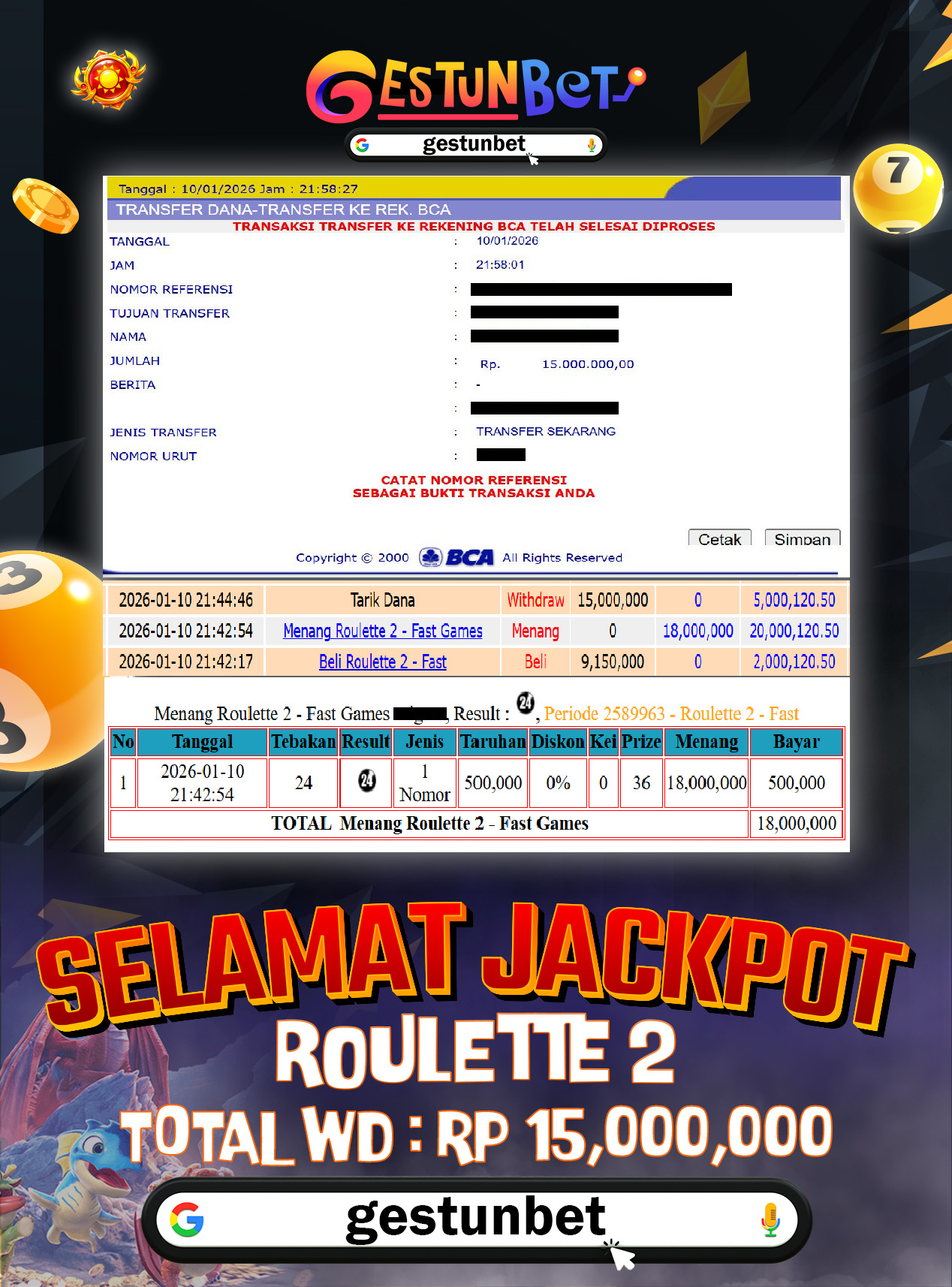 BUKTI JP GESTUNBET 10 JANUARI 2026