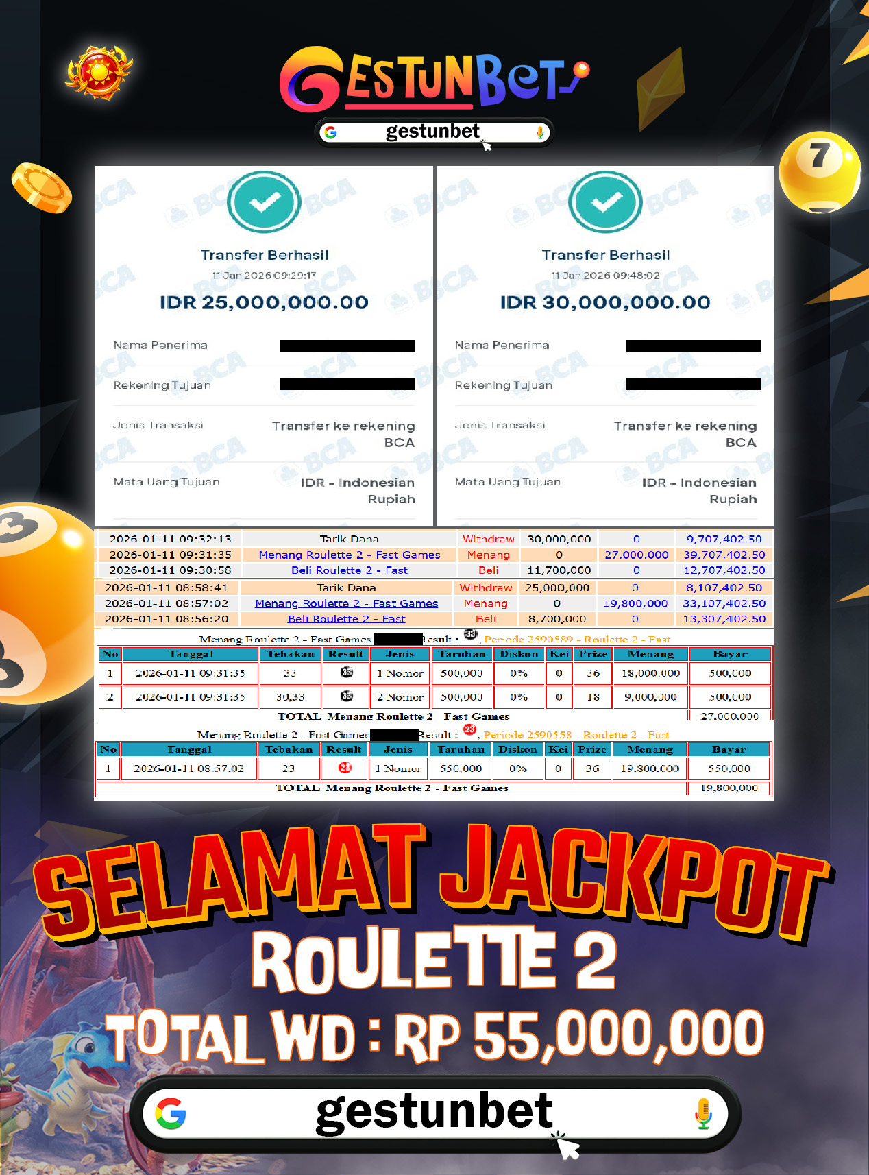 BUKTI JP GESTUNBET 11 JANUARI 2026