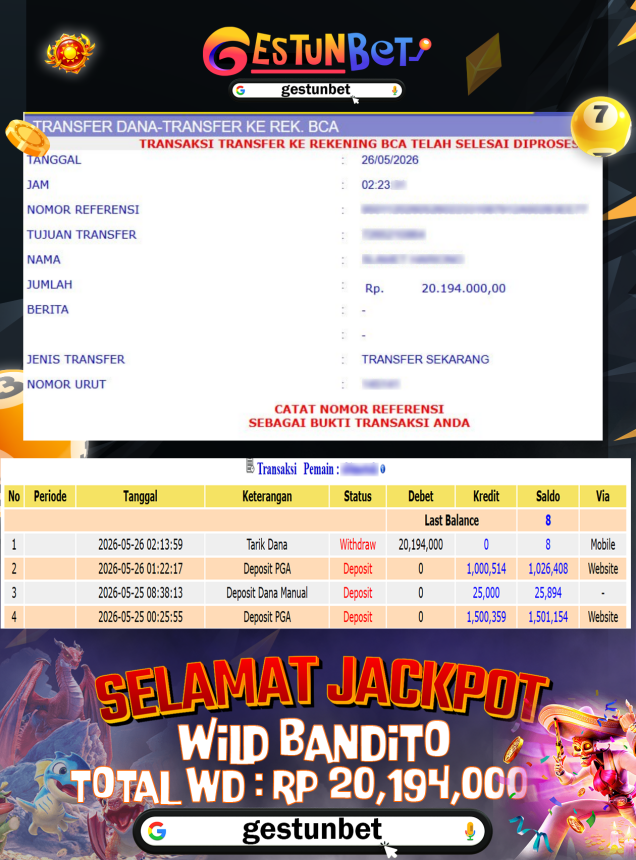 BUKTI JP GESTUNBET 26 MAY 2026