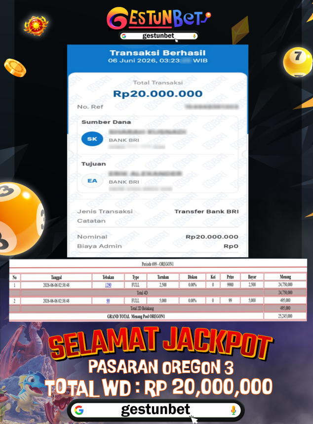 BUKTI JP GESTUNBET 06 JUNI 2026