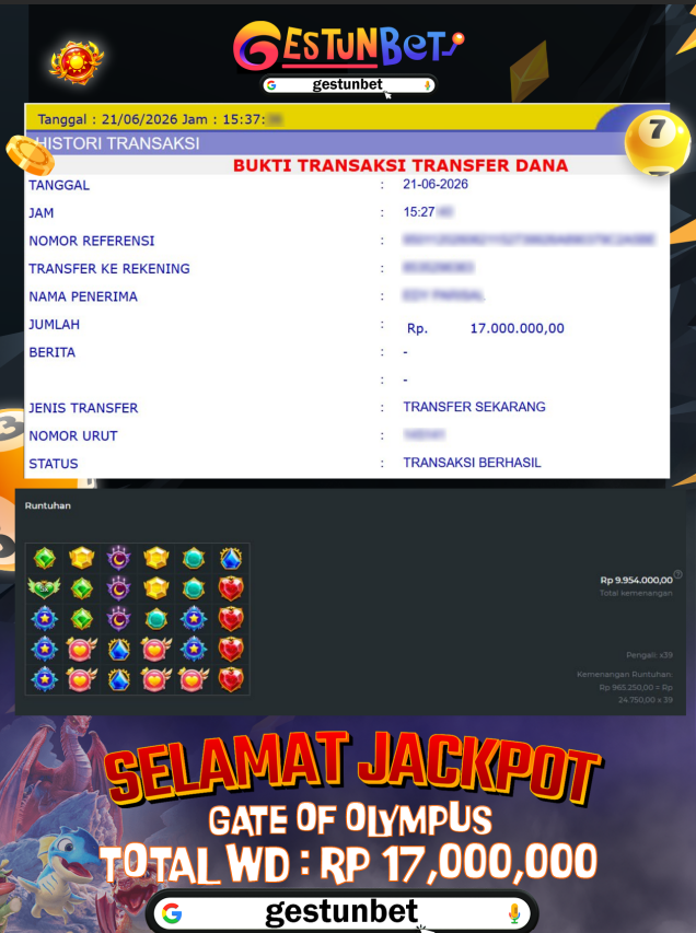 BUKTI JP GESTUNBET 21 JUNI 2026