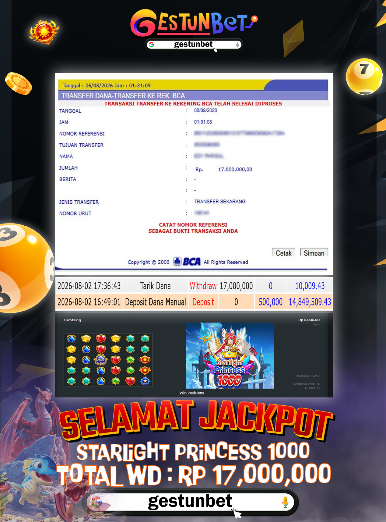 BUKTI JP GESTUNBET 06 AGUSTUS 2026