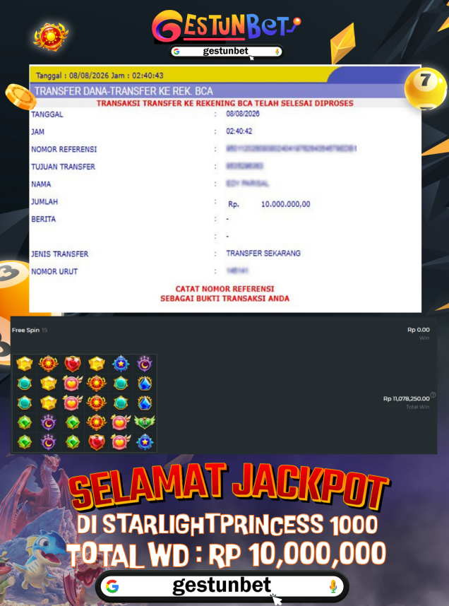 BUKTI JP GESTUNBET 08 AGUSTUS 2026