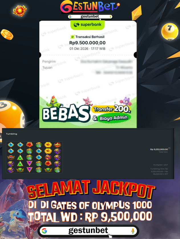 BUKTI JP GESTUNBET 01 OKTOBER 2026