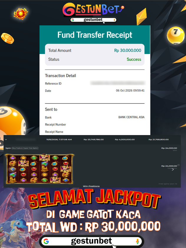 BUKTI JP GESTUNBET 06 OKTOBER 2026
