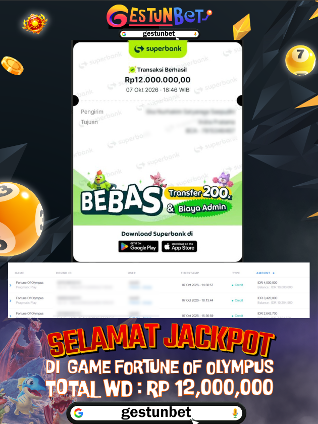 BUKTI JP GESTUNBET 07 OKTOBER 2026